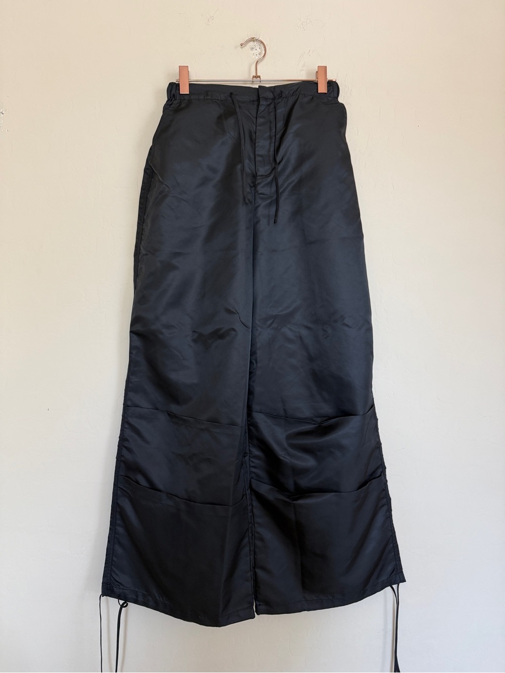 Fashion Nova Women’s Black Wide-Leg Drawstring Pants XS
